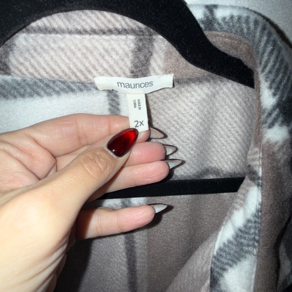 Plus Size Wilder Plaid Fleece Shacket - Picture 4 of 4